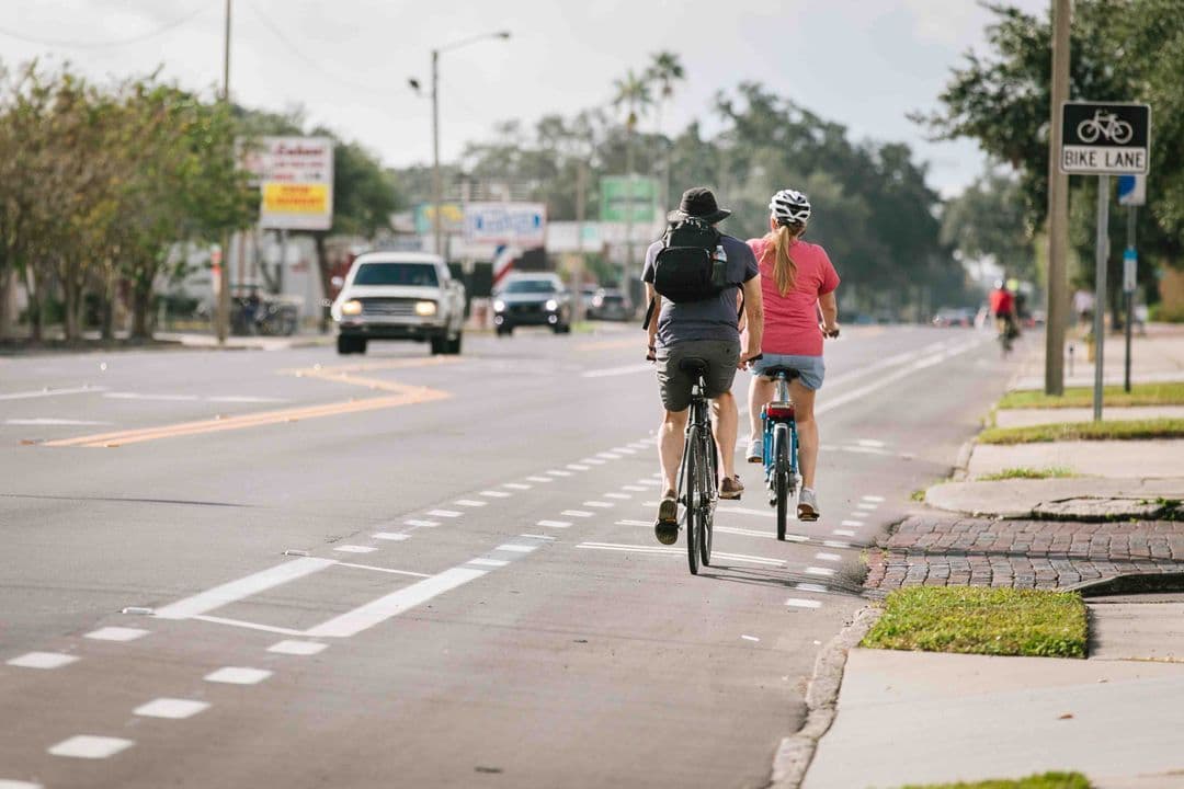 St. Petersburg Begins Pilot Project to Install Bike Lane Barriers